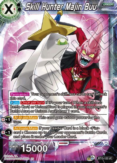 Skill Hunter Majin Buu (BT15-122) [Saiyan Showdown] Parallel Foil