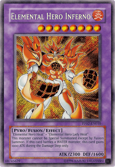 Elemental Hero Inferno [PP02-EN010] Secret Rare - Josh's Cards