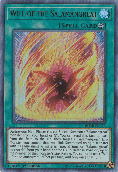 Will of the Salamangreat [BLHR-EN073] Ultra Rare - Josh's Cards