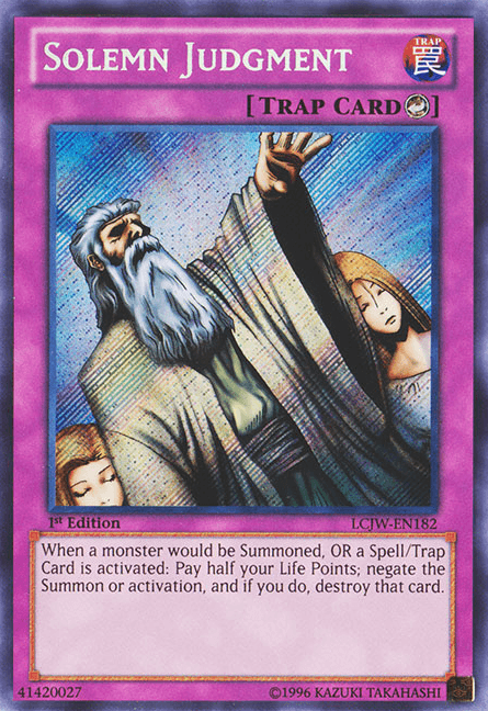 Solemn Judgment [LCJW-EN182] Secret Rare - Josh's Cards