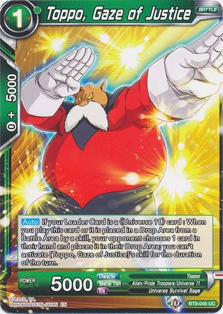 Toppo, Gaze of Justice (BT9-046) [Universal Onslaught] Parallel Foil