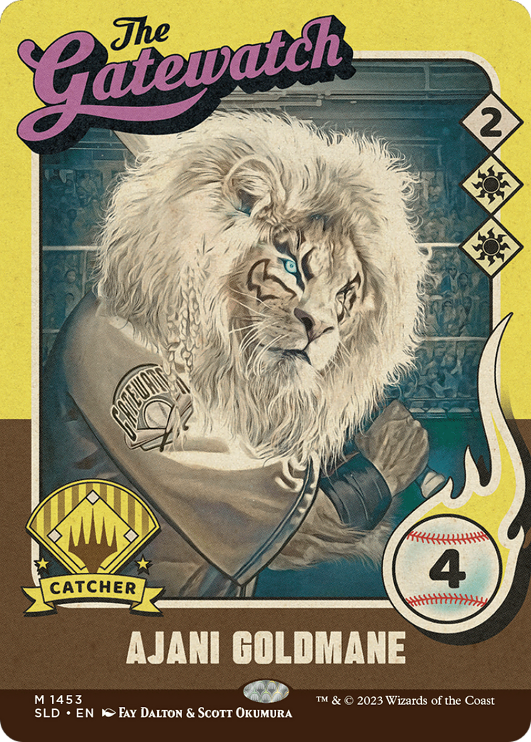 Ajani Goldmane // Ajani Goldmane (SLD-1453) - Secret Lair Drop: (Full Art) (Borderless)