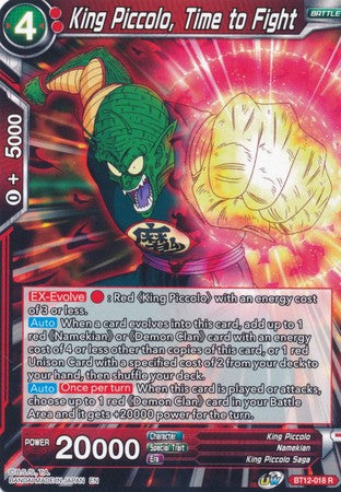 King Piccolo, Time to Fight (BT12-018) [Vicious Rejuvenation] Parallel Foil