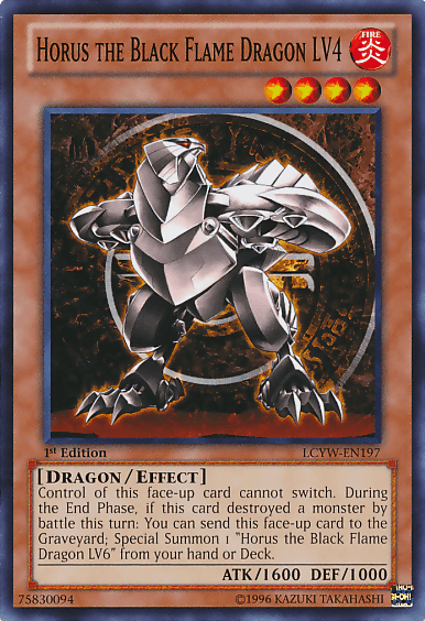 Horus the Black Flame Dragon LV4 [LCYW-EN197] Common - Josh's Cards