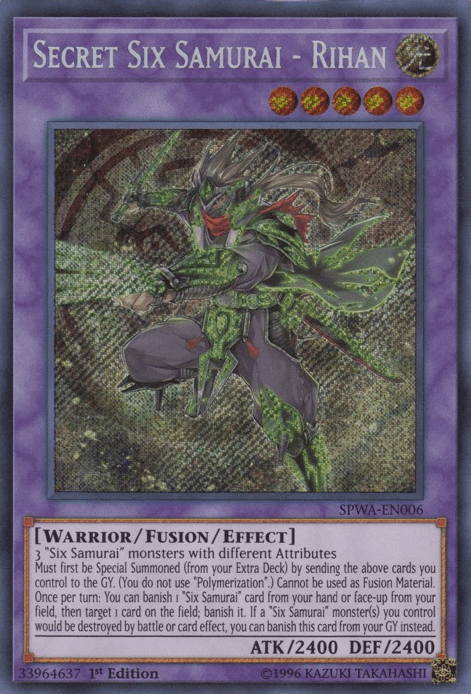 Secret Six Samurai - Rihan [SPWA-EN006] Secret Rare - Josh's Cards