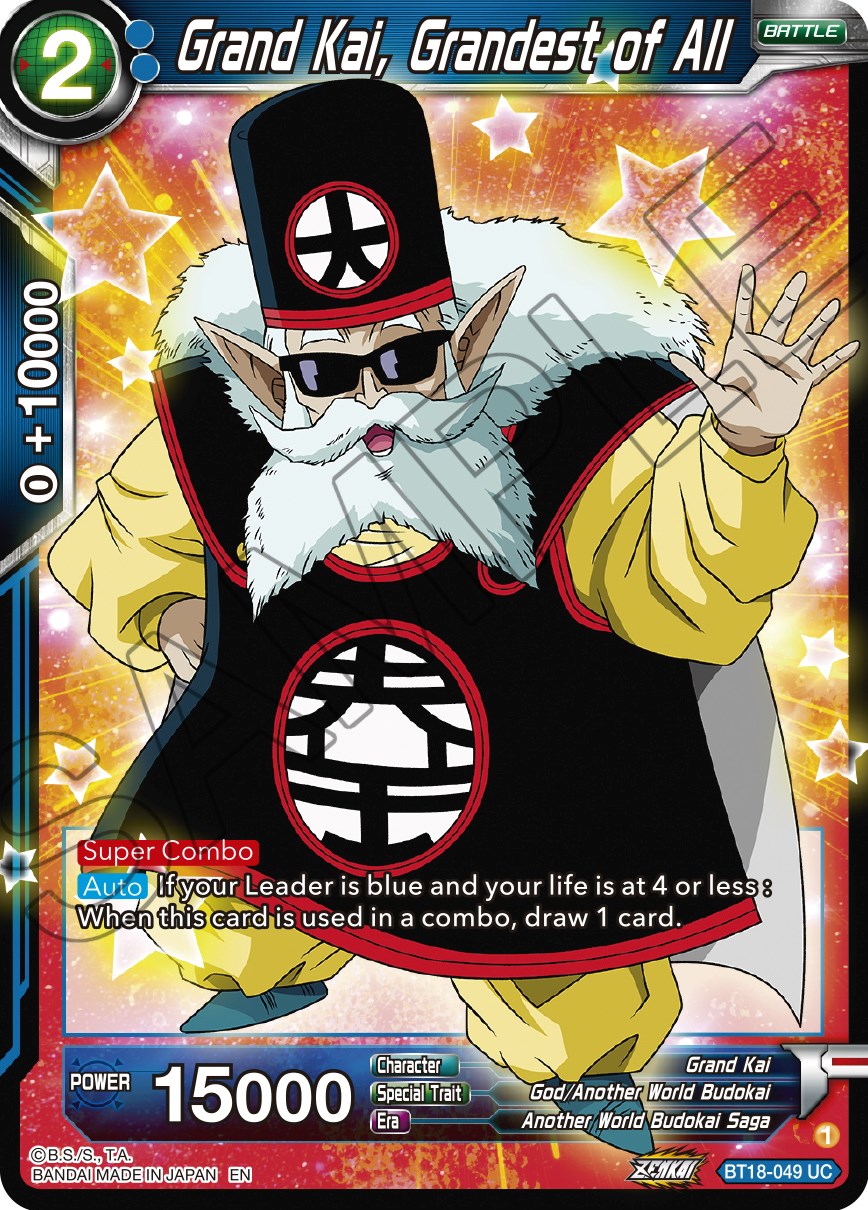 Grand Kai, Grandest of All (BT18-049) [Dawn of the Z-Legends] Parallel Foil
