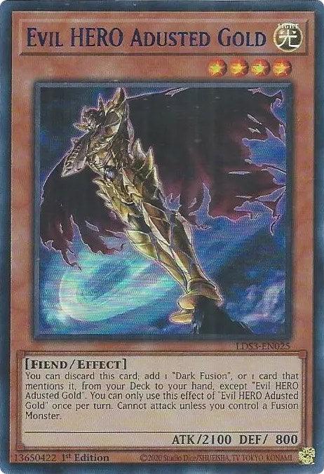 Evil HERO Adusted Gold (Blue) [LDS3-EN025] Ultra Rare - Josh's Cards