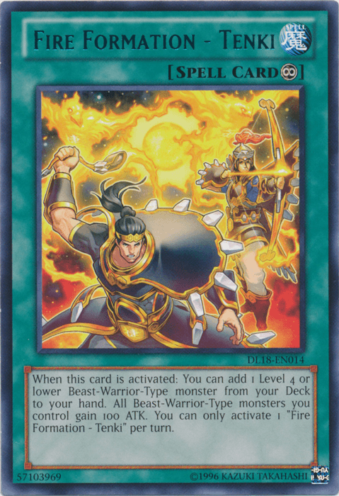 Fire Formation - Tenki (Green) [DL18-EN014] Rare - Josh's Cards
