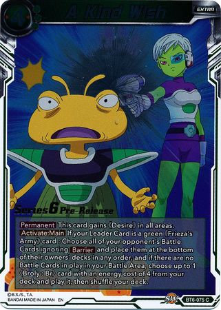 A Kind Wish (BT6-075_PR) [Destroyer Kings Prerelease Promos] Parallel Foil