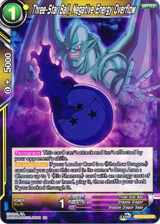Three-Star Ball, Negative Energy Overflow (BT11-115) [Vermilion Bloodline] Parallel Foil