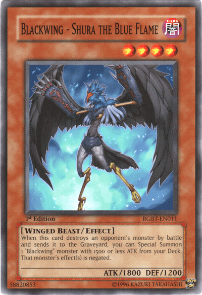 Blackwing - Shura the Blue Flame [RGBT-EN011] Common - Josh's Cards