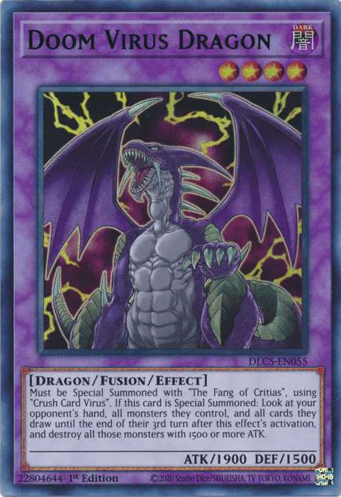 Doom Virus Dragon (Blue) [DLCS-EN055] Ultra Rare - Josh's Cards