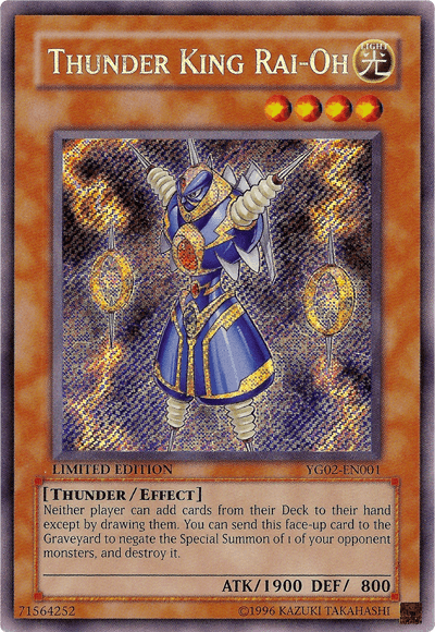 Thunder King Rai-Oh [YG02-EN001] Secret Rare - Josh's Cards