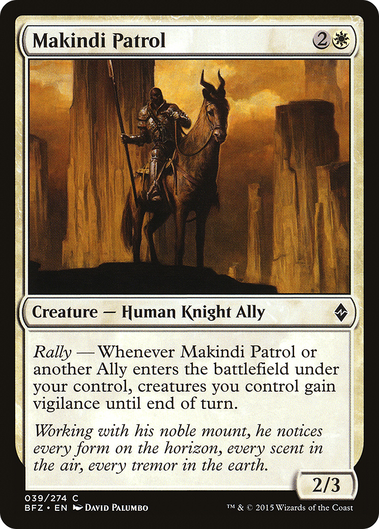 Makindi Patrol (BFZ-039) - Battle for Zendikar Foil