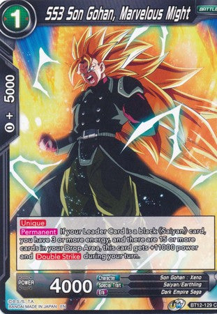 SS3 Son Gohan, Marvelous Might (BT12-129) [Vicious Rejuvenation] Parallel Foil
