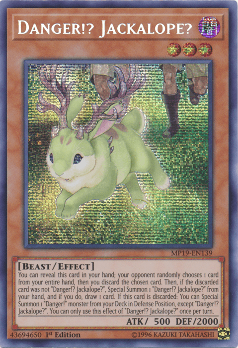 Danger!? Jackalope? [MP19-EN139] Prismatic Secret Rare - Josh's Cards
