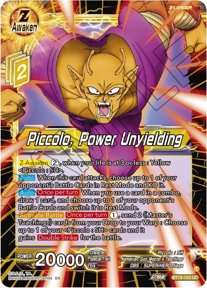 Piccolo, Power Unyielding (BT19-103) [Fighter's Ambition] Parallel Foil