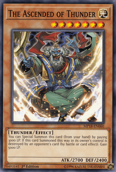 The Ascended of Thunder [MP18-EN060] Short Print - Josh's Cards