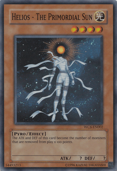 Helios - The Primordial Sun [WC6-EN002] Super Rare - Josh's Cards