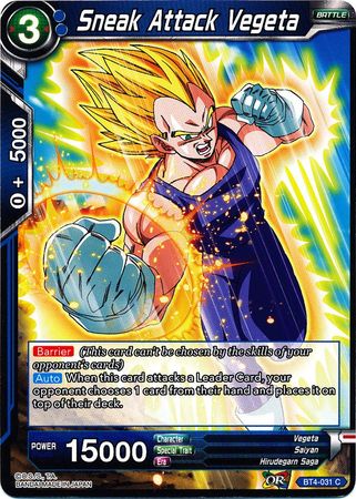 Sneak Attack Vegeta (BT4-031) [Colossal Warfare] Parallel Foil