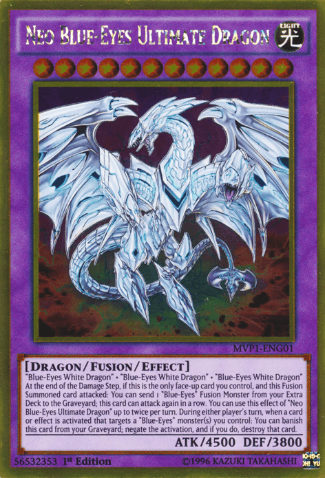 Neo Blue-Eyes Ultimate Dragon [MVP1-ENG01] Gold Rare - Josh's Cards