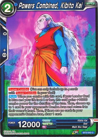 Powers Combined, Kibito Kai (BT3-043) [Cross Worlds] Parallel Foil