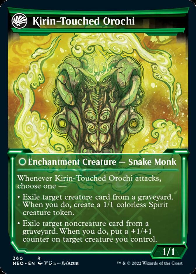 Teachings of the Kirin // Kirin-Touched Orochi (NEO-360) - Kamigawa: Neon Dynasty: (Showcase, fandfc) Foil