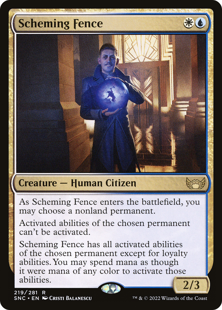 Scheming Fence (SNC-219) - Streets of New Capenna Foil