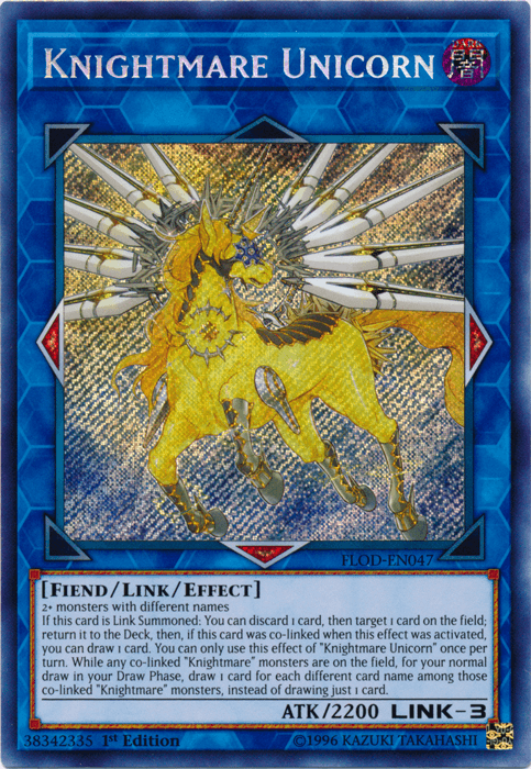 Knightmare Unicorn [FLOD-EN047] Secret Rare - Josh's Cards