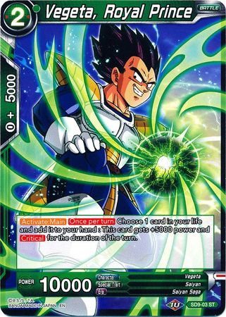 Vegeta, Royal Prince (SD9-03) [Assault of the Saiyans] Parallel Foil
