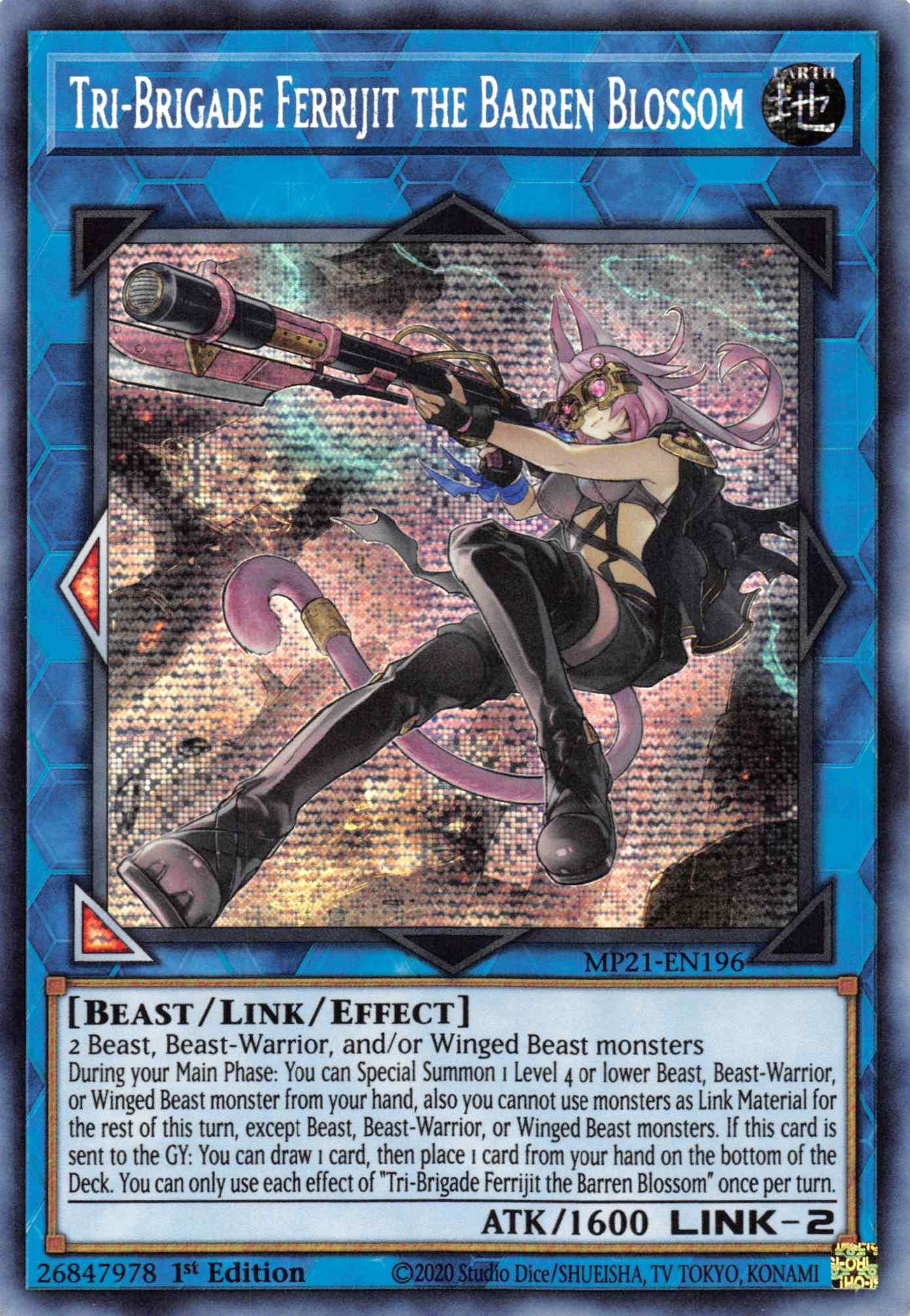 Tri-Brigade Ferrijit the Barren Blossom [MP21-EN196] Prismatic Secret Rare - Josh's Cards