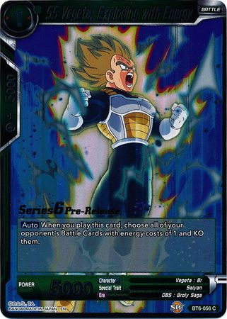SS Vegeta, Exploding with Energy (BT6-056_PR) [Destroyer Kings Prerelease Promos] Parallel Foil
