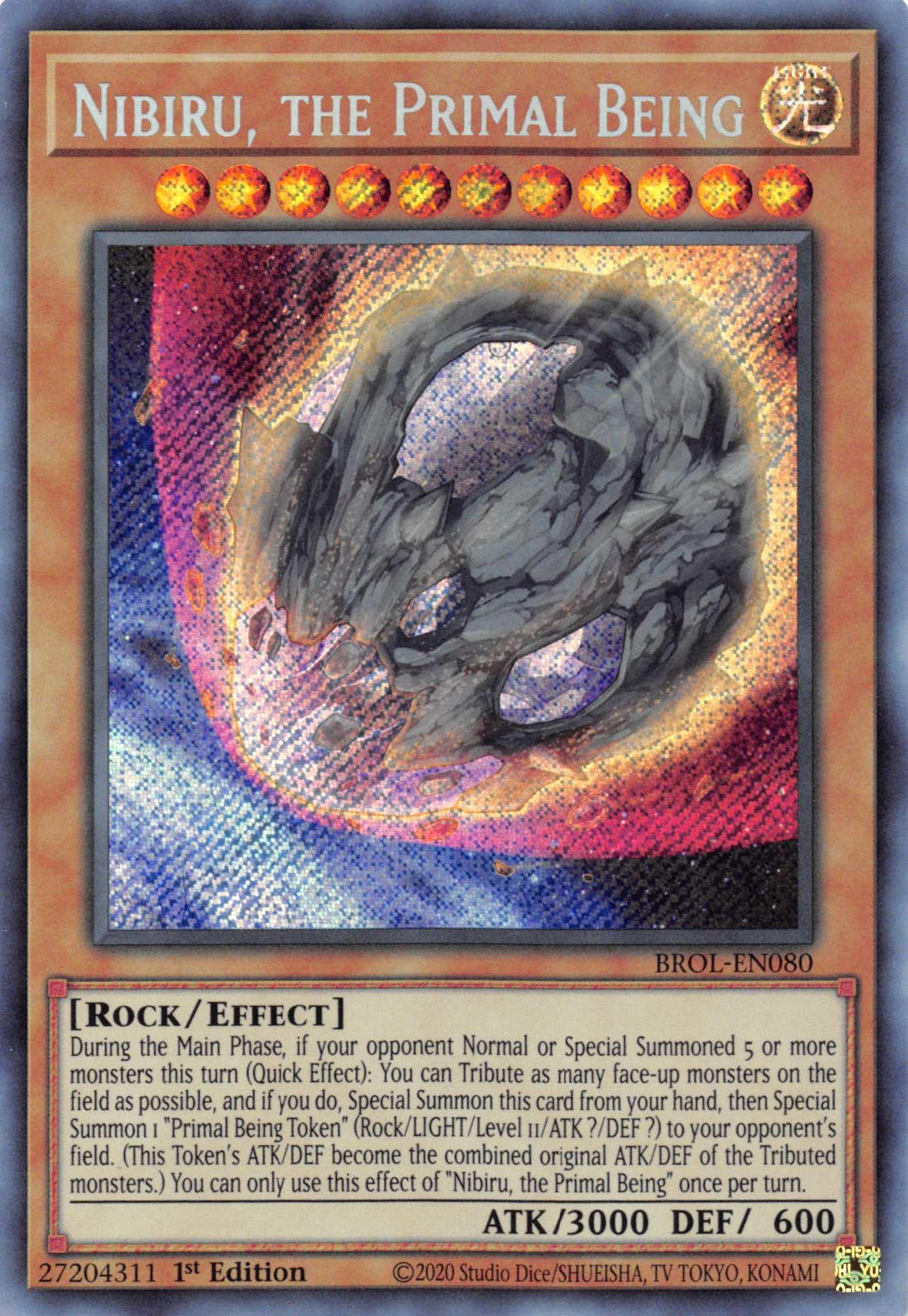 Nibiru, the Primal Being [BROL-EN080] Secret Rare - Josh's Cards