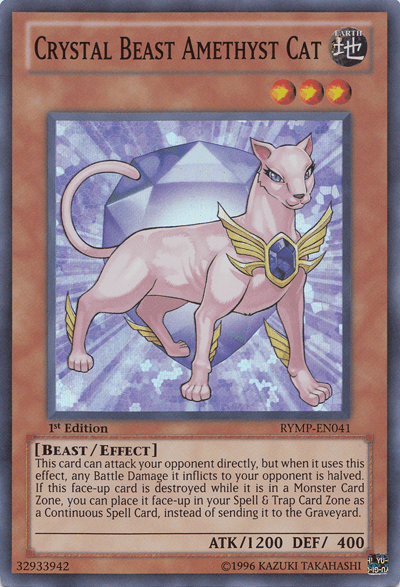 Crystal Beast Amethyst Cat [RYMP-EN041] Super Rare - Josh's Cards