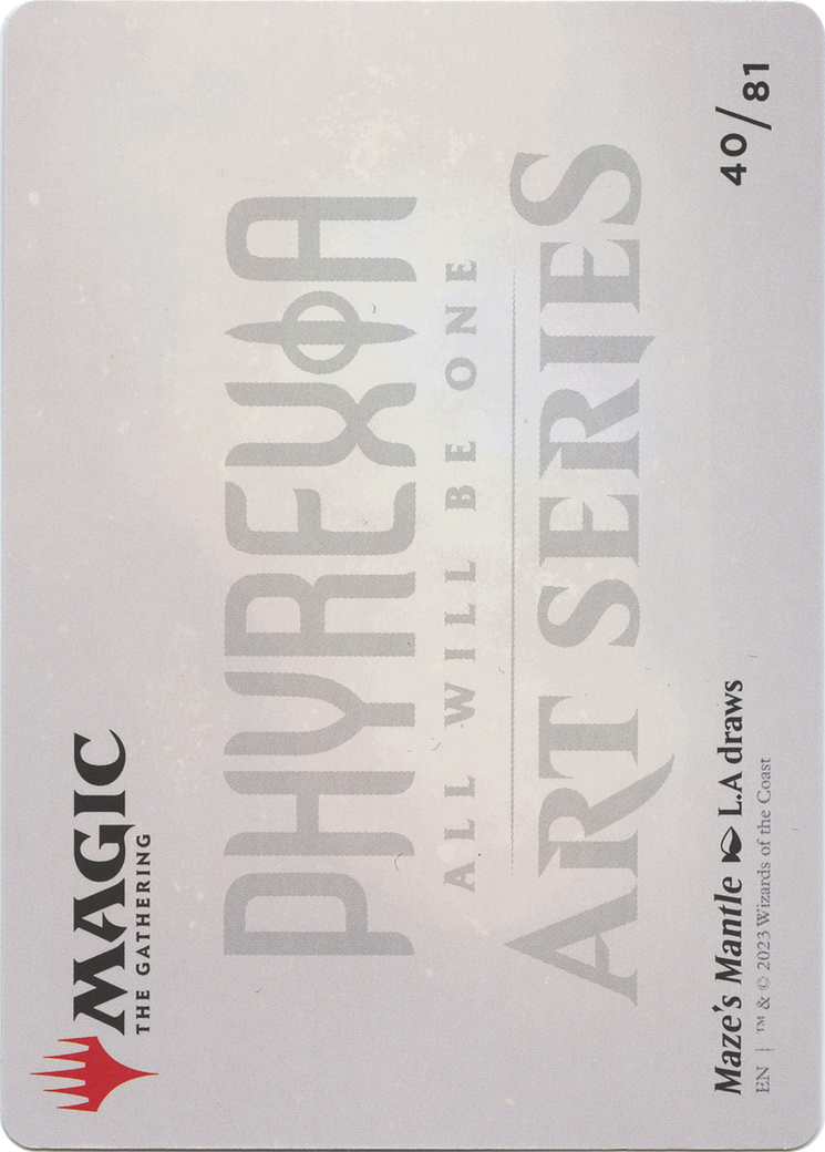 Maze's Mantle // Maze's Mantle (AONE-040) - Phyrexia: All Will Be One Art Series (Borderless) Foil