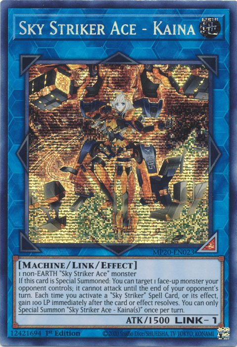 Sky Striker Ace - Kaina [MP20-EN023] Prismatic Secret Rare - Josh's Cards
