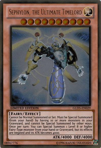 Sephylon, the Ultimate Timelord [GLD5-EN029] Gold Rare - Josh's Cards