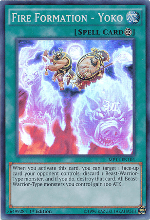 Fire Formation - Yoko [MP14-EN104] Super Rare - Josh's Cards