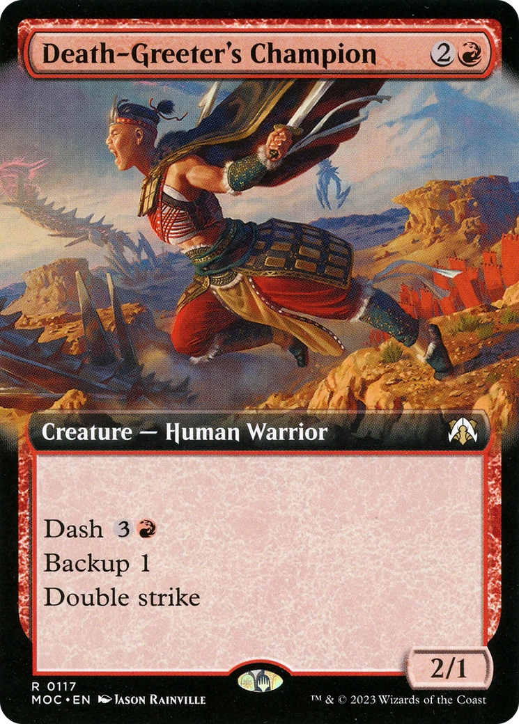 Death-Greeter's Champion (MOC-117) - March of the Machine Commander: (Extended Art) Foil