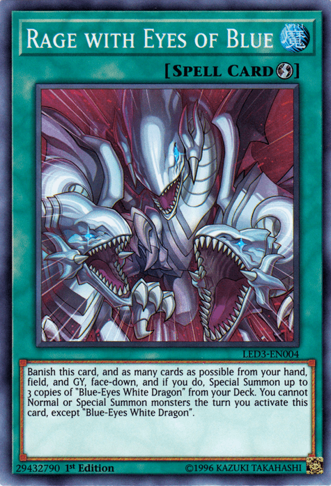 Rage with Eyes of Blue [LED3-EN004] Super Rare - Josh's Cards