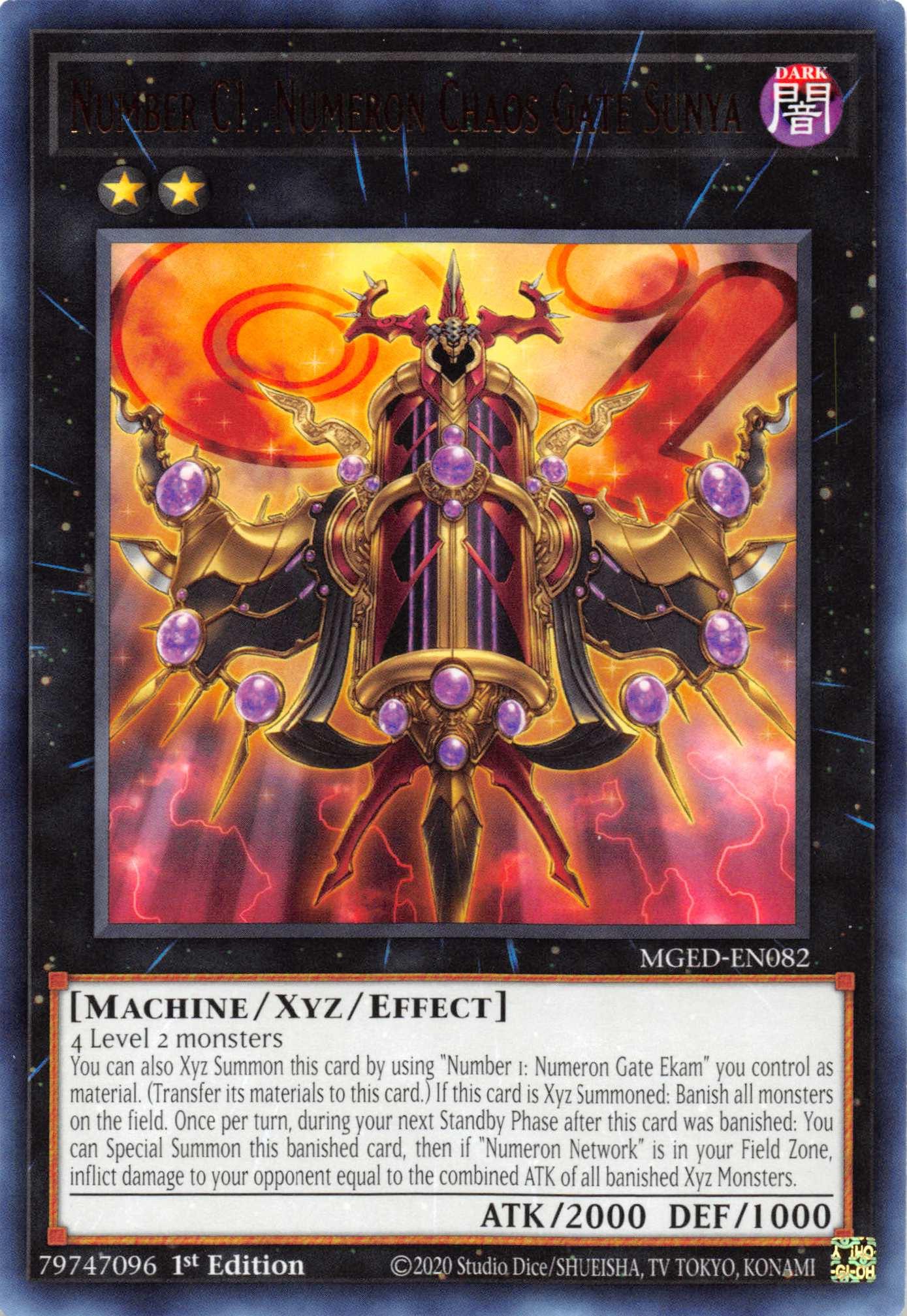 Number C1: Numeron Chaos Gate Sunya [MGED-EN082] Rare - Josh's Cards