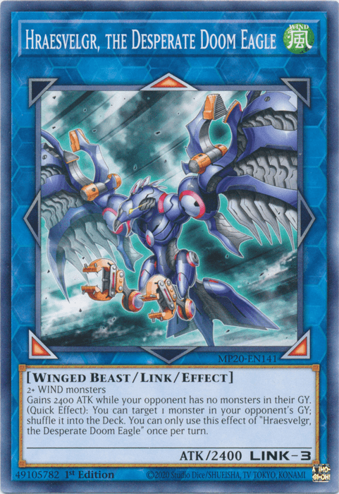 Hraesvelgr, the Desperate Doom Eagle [MP20-EN141] Common - Josh's Cards