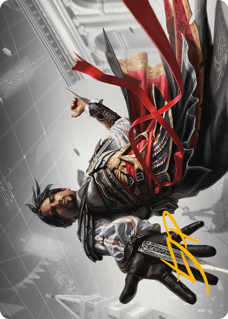 Ezio Auditore da Firenze Art Card (Gold-Stamped Signature) (ASACR-013) - Assassin's Creed Art Series (Borderless)