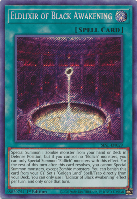 Eldlixir of Black Awakening [SESL-EN029] Secret Rare - Josh's Cards