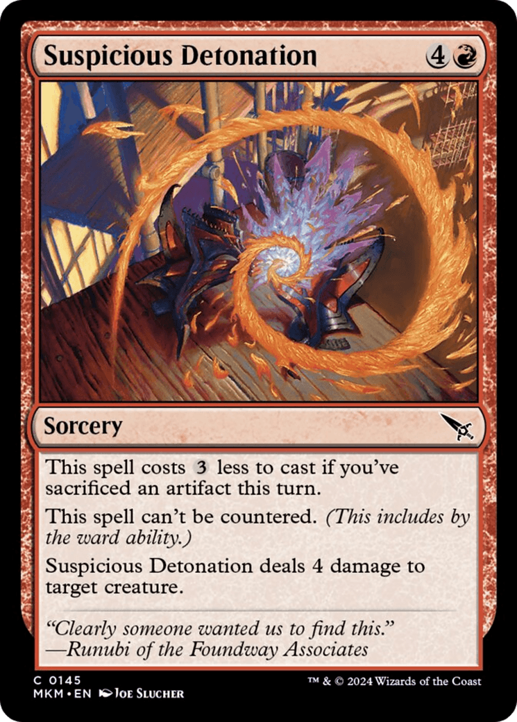 Suspicious Detonation [Murders at Karlov Manor] - Josh's Cards