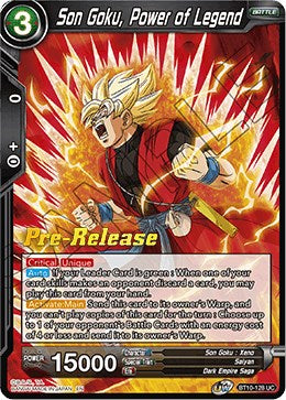 Son Goku, Power of Legend (BT10-128) [Rise of the Unison Warrior Prerelease Promos] Parallel Foil