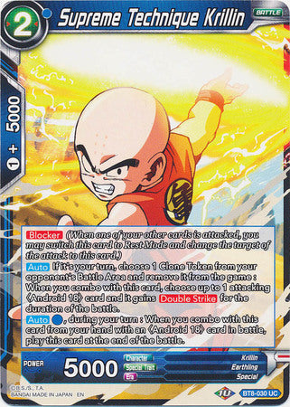 Supreme Technique Krillin (BT8-030) [Malicious Machinations] Parallel Foil