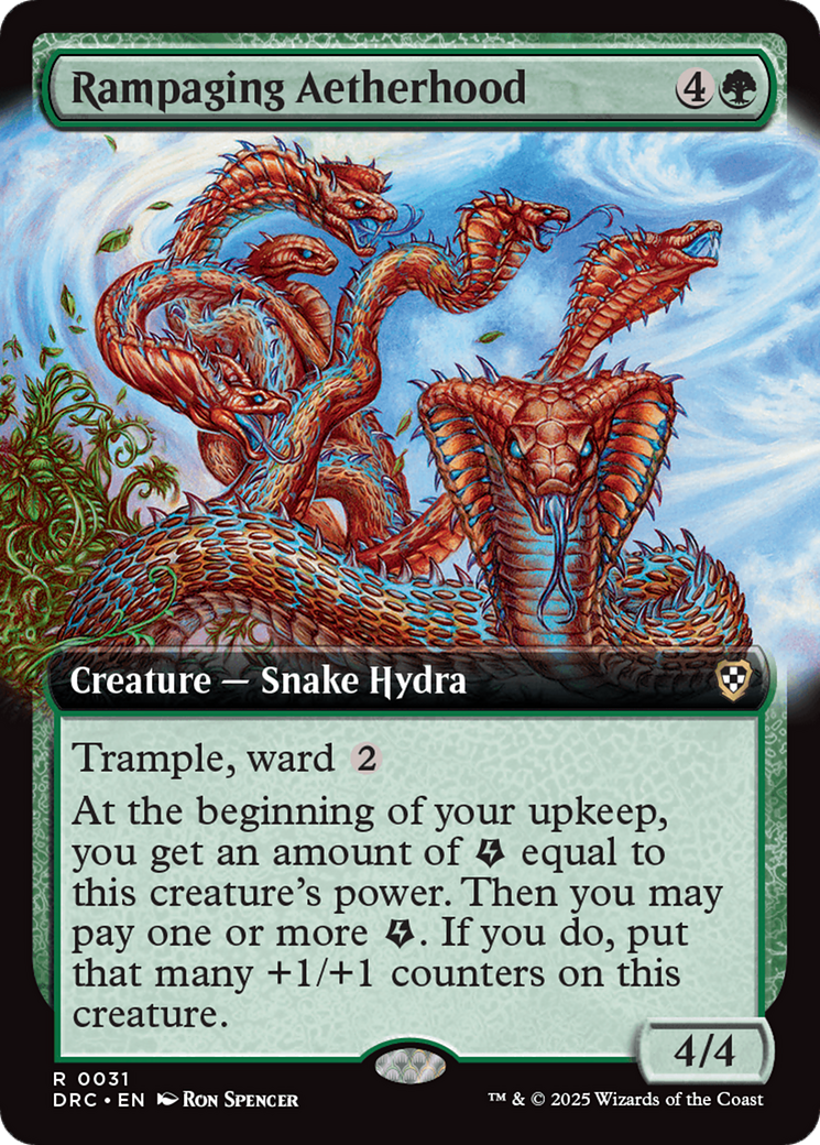 Rampaging Aetherhood (DRC-031) - Commander: Aetherdrift: (Extended Art)