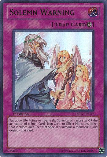 Solemn Warning [DREV-EN077] Ultra Rare - Josh's Cards