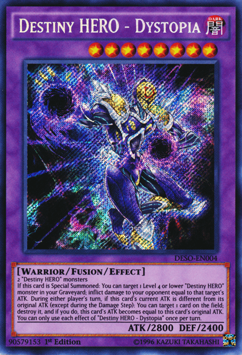 Destiny HERO - Dystopia [DESO-EN004] Secret Rare - Josh's Cards